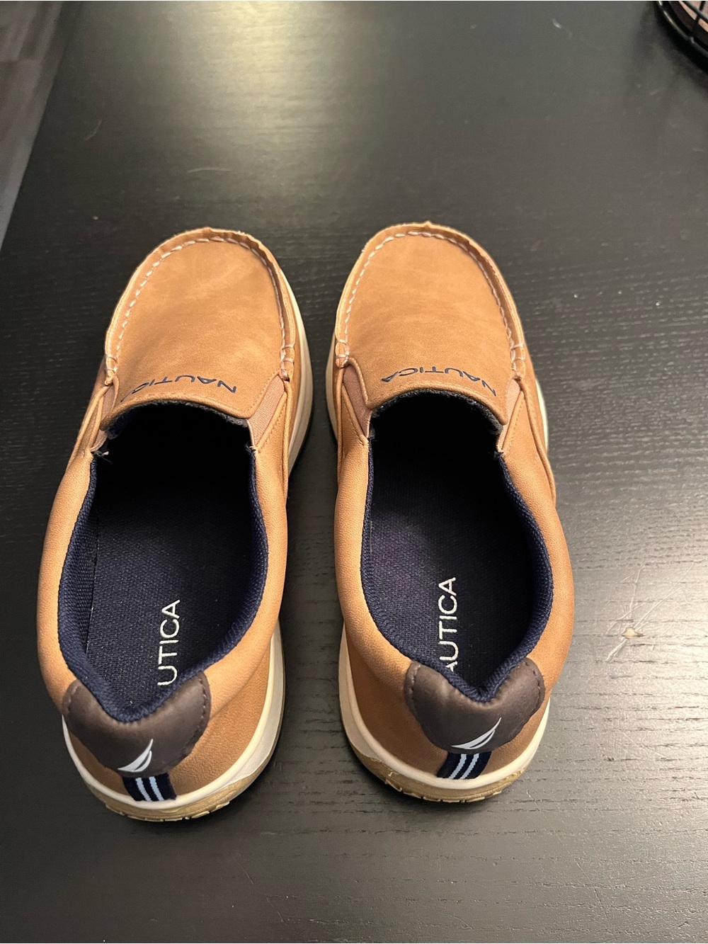 Nautica Boy’s Slip-On Boat Shoes — Tan